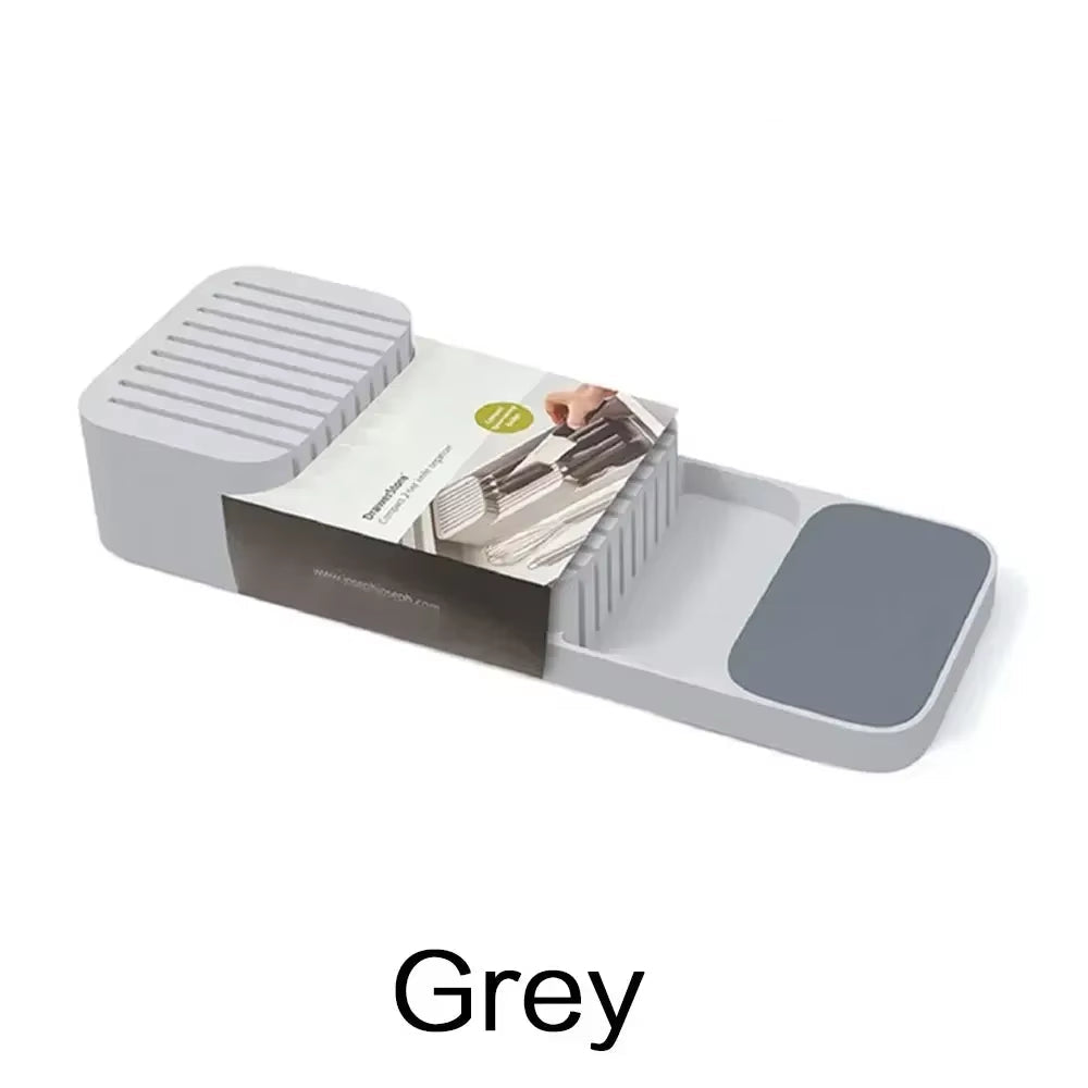 JJYY New Practical Drawer Organizer Knives Separation Finishing Storage Box Knife Organizer Kitchen Accessories Organizer