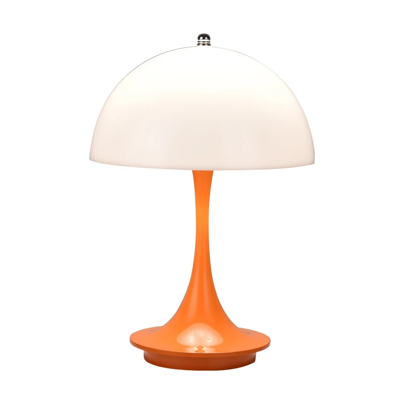 Mushroom Small Table Lamp USB Charging Flower Bud Table Lamp Touch Dimming Bedroom Bedside Decorative Lamp