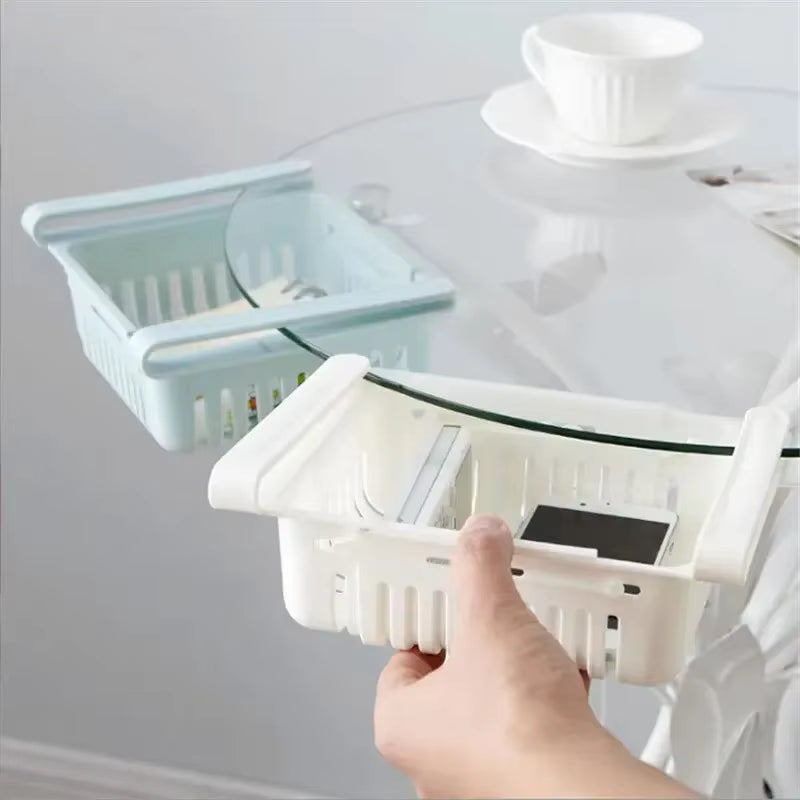 Flexible Expandable Refrigerator Storage Basket Rack Containe Organizer Drawer for Kitchen Freezer Fridge Fresh Food Storage Box