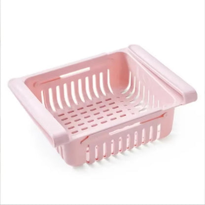 Flexible Expandable Refrigerator Storage Basket Rack Containe Organizer Drawer for Kitchen Freezer Fridge Fresh Food Storage Box