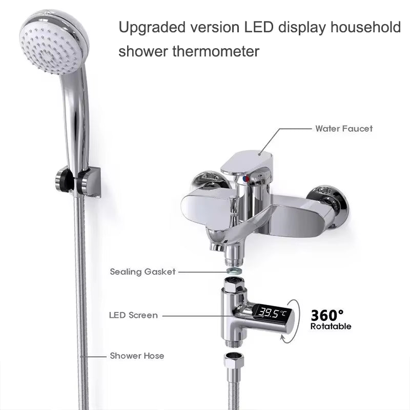 LED Display Shower Thermometer
