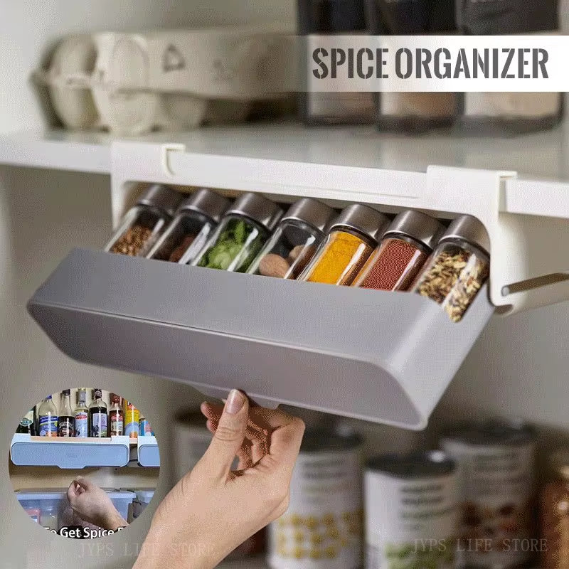 Wall-Mounted Spice Rack Organizer 