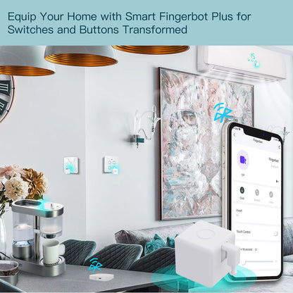 Moes Tuya Fingerbot Button Pusher New Bluetooth Finger Robot Smart Life App Automatic Switch Voice Control Alexa Google Home