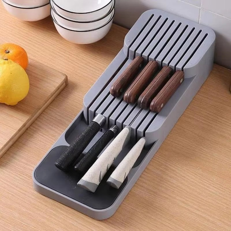 JJYY New Practical Drawer Organizer Knives Separation Finishing Storage Box Knife Organizer Kitchen Accessories Organizer