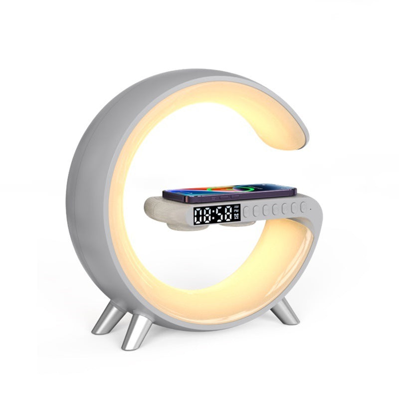 G-Shape RGB LED Lamp with Wireless Charger & Bluetooth Speaker