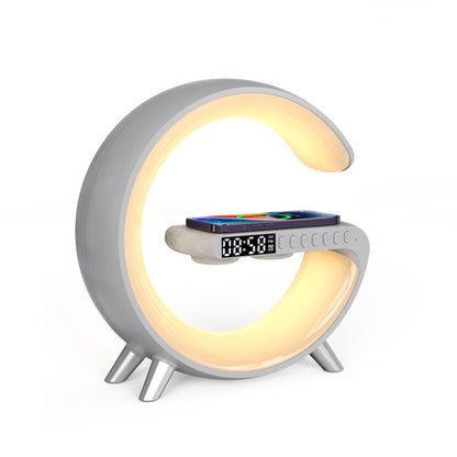 G-Shape RGB LED Lamp with Wireless Charger & Bluetooth Speaker