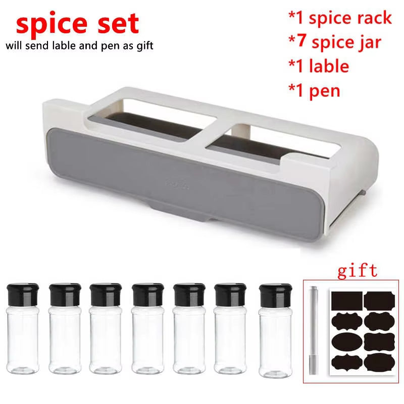 Wall-Mounted Spice Rack Organizer 