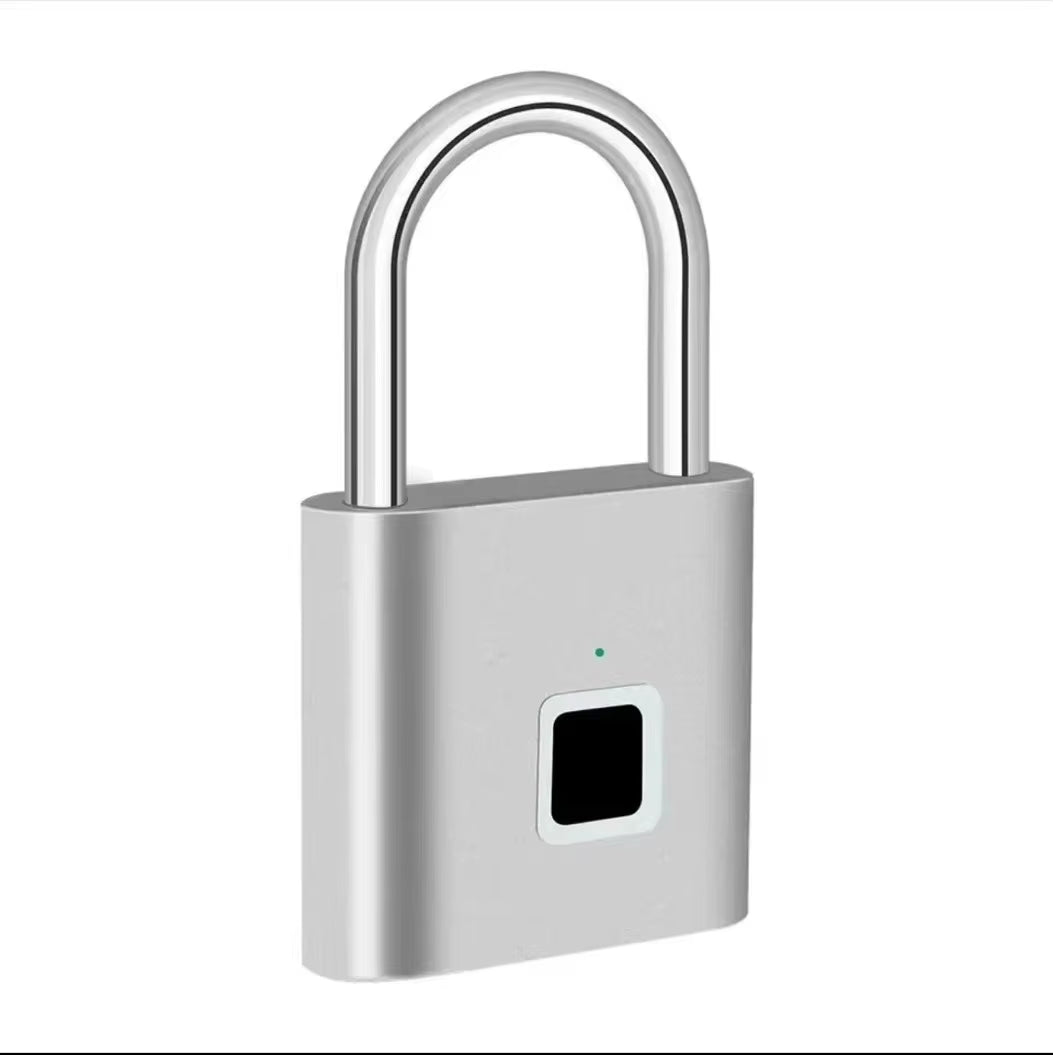 Keyless Smart USB Charging Fingerprint Lock Smart Padlock Waterproof Door Lock 0.3Sec Unlock Portable Anti-Theft Padlock Zinc