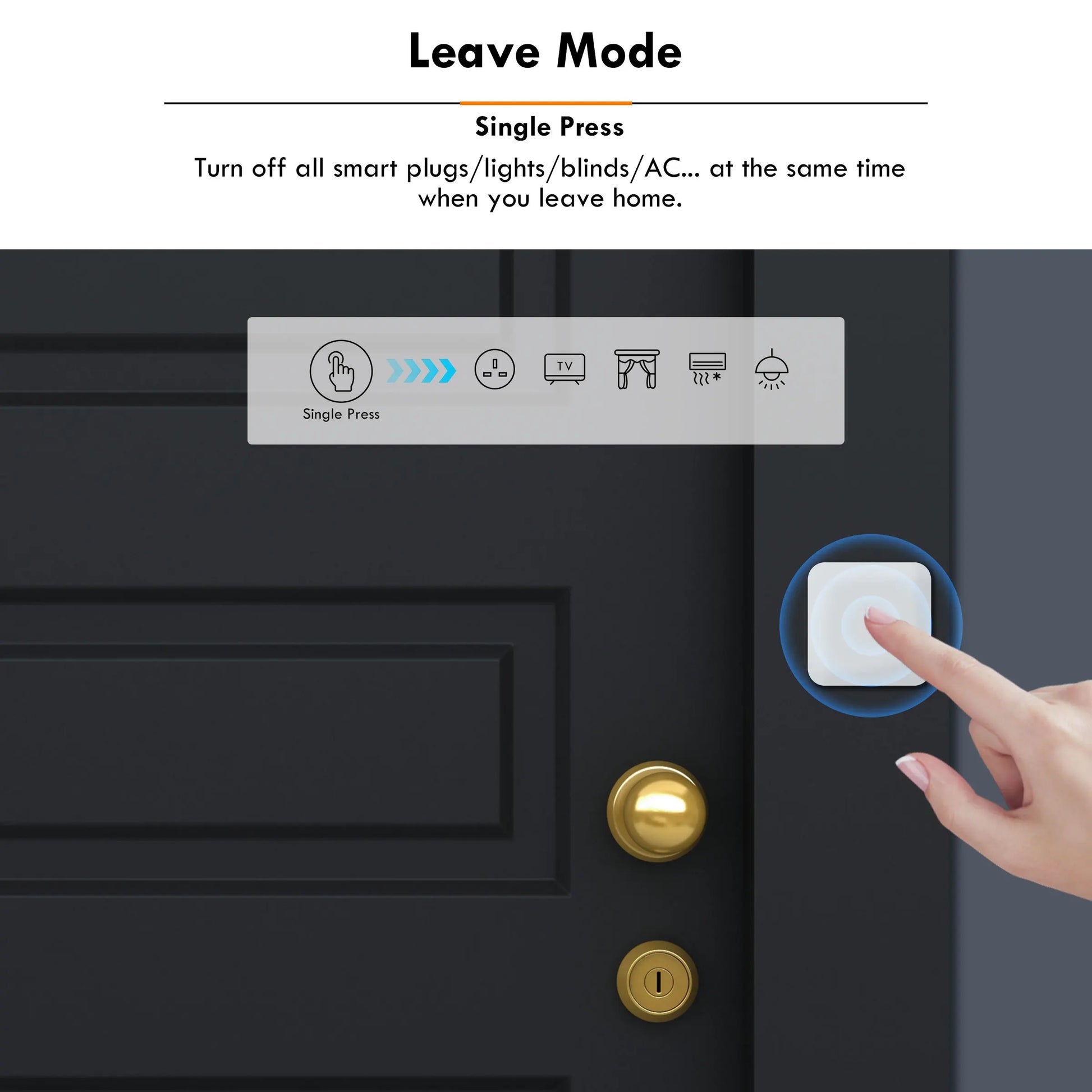 Tuya Zigbee Scene Button Switch Smart Wireless 1 Gang Scene Controller for Home Automation Multi-Scenario Linkage Switch