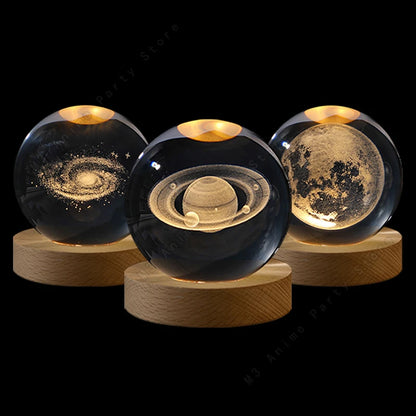 3D Crystal Ball Night Light Led Lamp