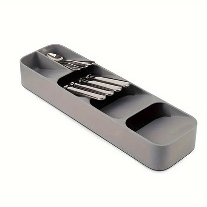 Multifunctional Knife Fork Compartment Storage Box Cutlery Spoon Box Fork Divider Organizer Kitchen Drawer Storage Box Tray