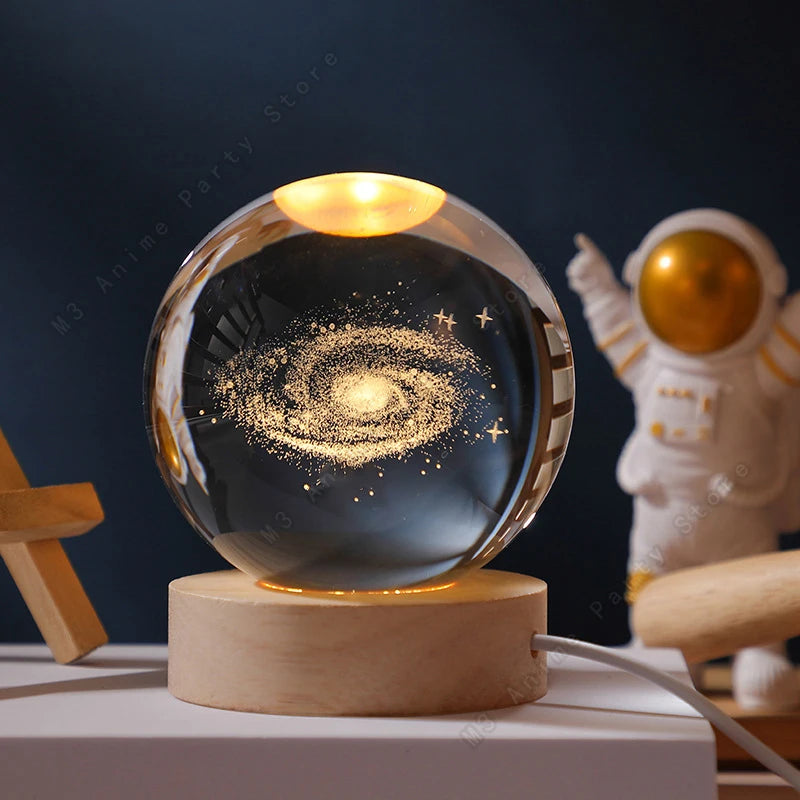 3D Crystal Ball Night Light Led Lamp
