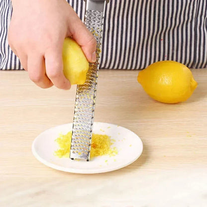 Stainless Steel Cheese Grater with Long Handle - Durable & Easy