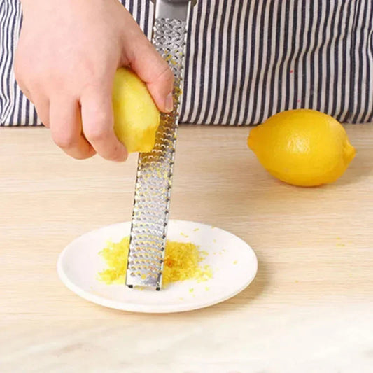 Stainless Steel Cheese Grater with Long Handle - Durable & Easy