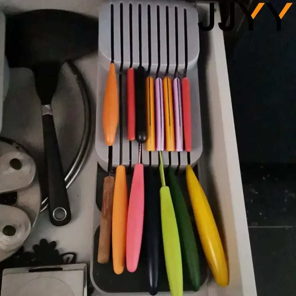 JJYY New Practical Drawer Organizer Knives Separation Finishing Storage Box Knife Organizer Kitchen Accessories Organizer