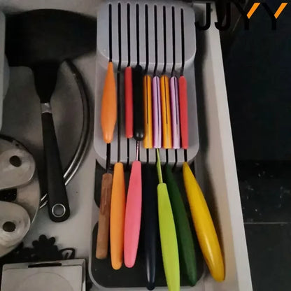 JJYY New Practical Drawer Organizer Knives Separation Finishing Storage Box Knife Organizer Kitchen Accessories Organizer