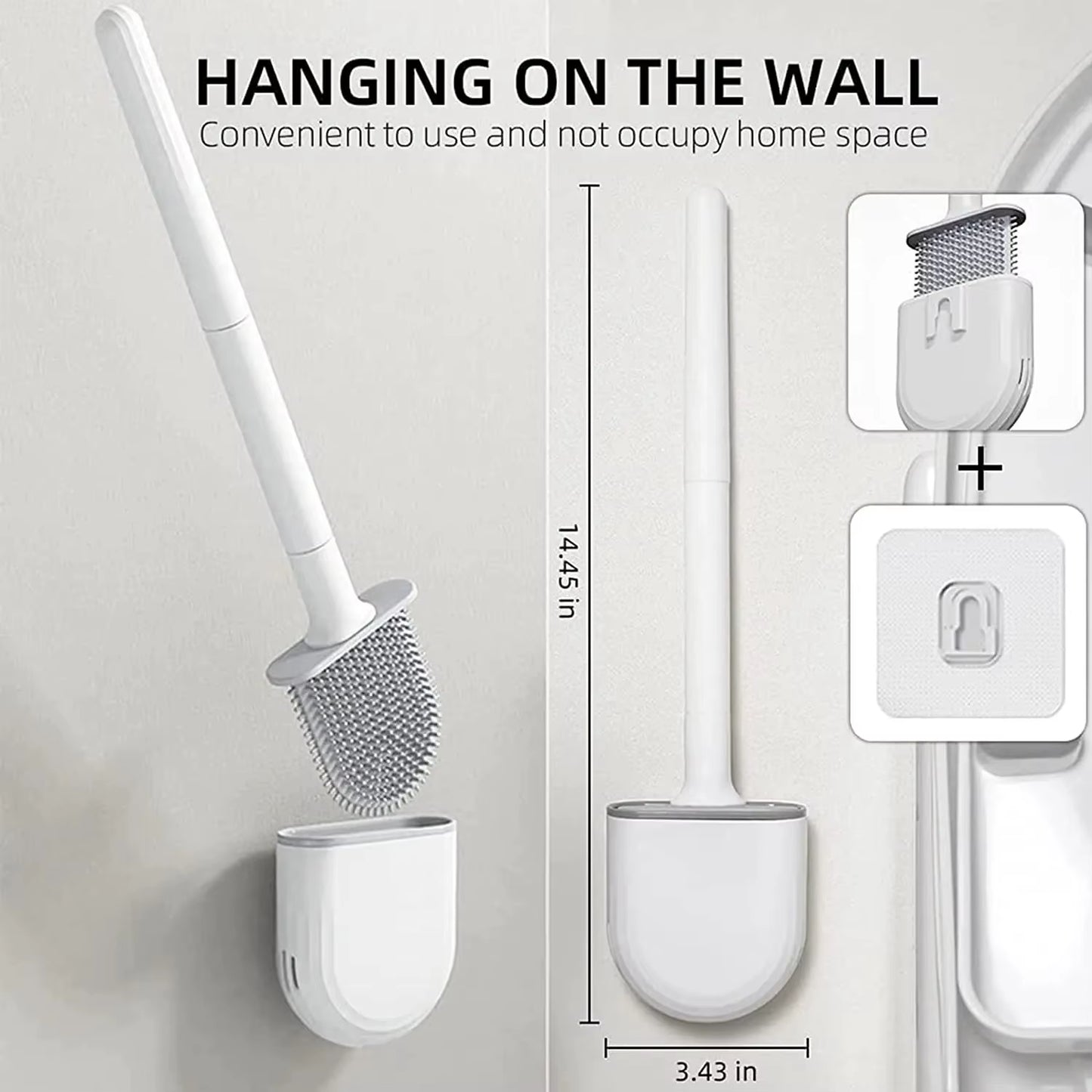 Wall Mounted Toilet Brush Set