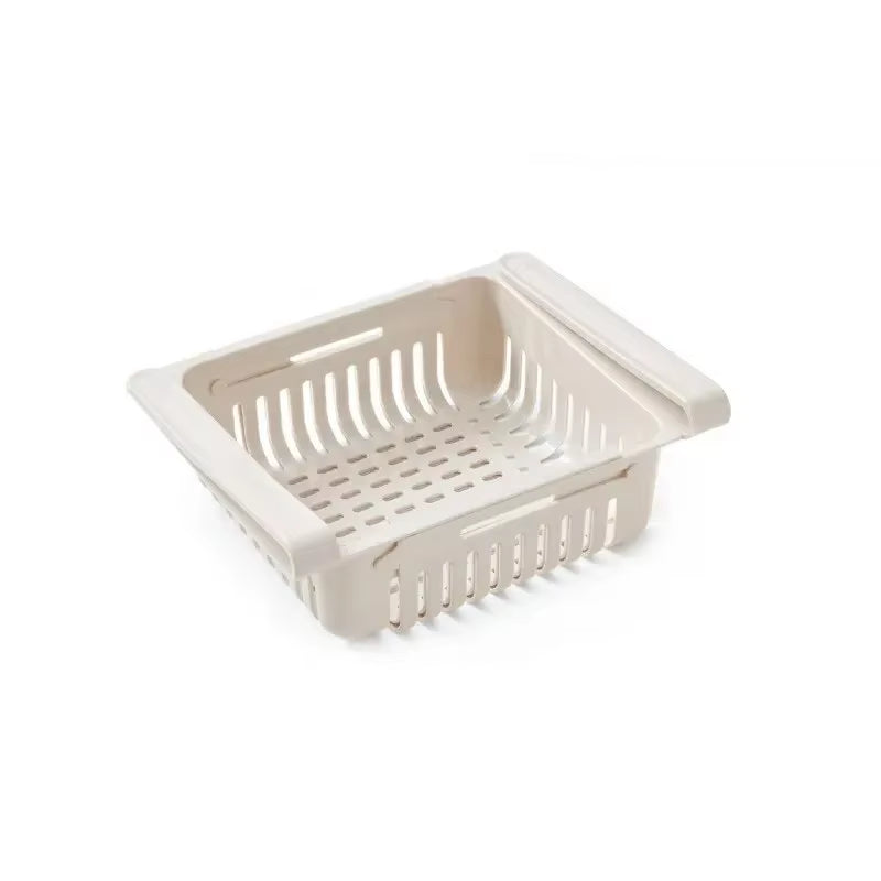 Flexible Expandable Refrigerator Storage Basket Rack Containe Organizer Drawer for Kitchen Freezer Fridge Fresh Food Storage Box