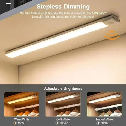 Wireless LED Night Light Motion Sensor USB Rechargeable for Kitchen Cabinet Night Light Wardrobe Desk Lamp Room Decor