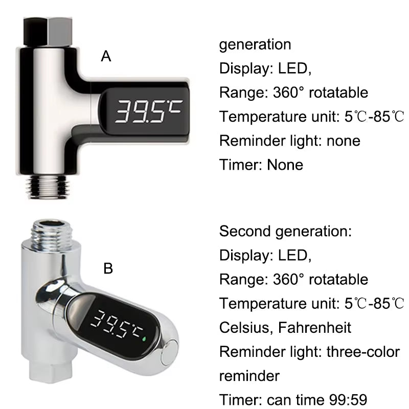 LED Display Shower Thermometer