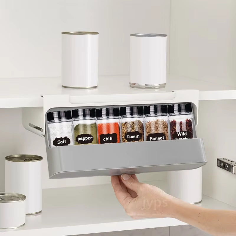 Wall-Mounted Spice Rack Organizer 